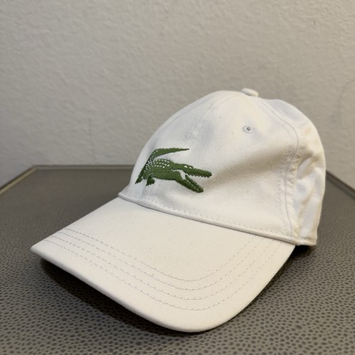 Vtg lacoste fitted hat white - lacoste,