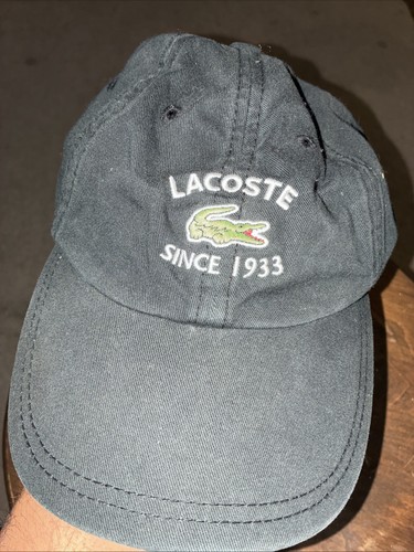 Lacoste black strapback - lacoste,